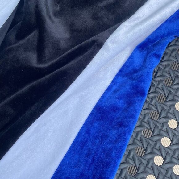 Vintage 90s 5*7*9 Colorblock Dress Spice Girls Black White Cobalt Blue S - Picture 2 of 8